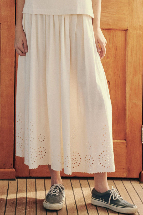 The Gather Skirt in Cream