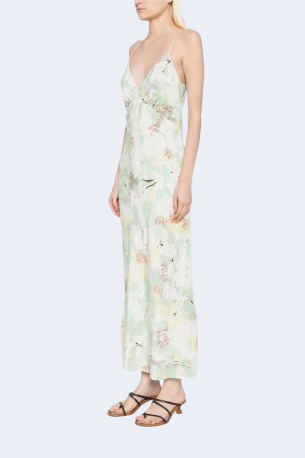 Jeanette Slip Dress in Soft Yellow Jasmine