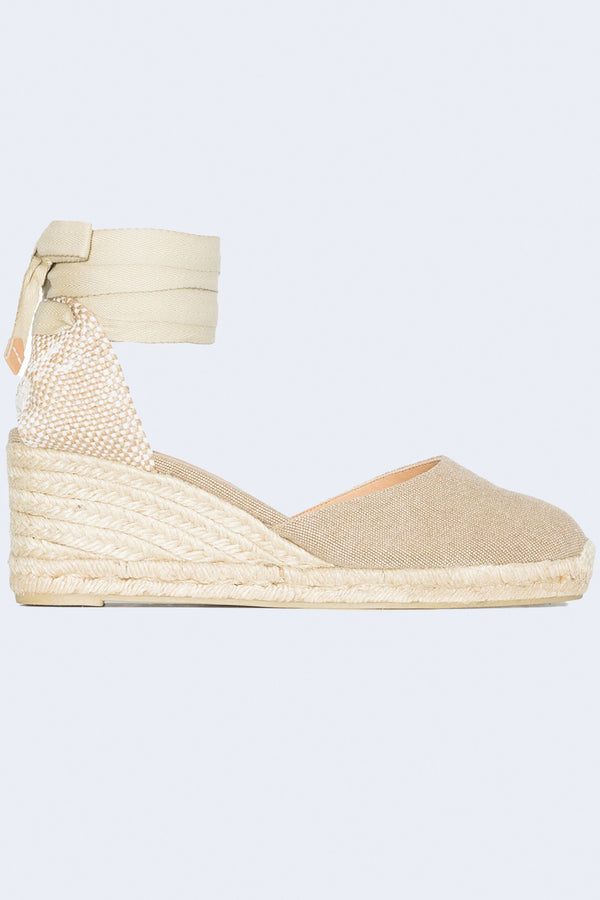 Carina Canvas Wedges in Sand