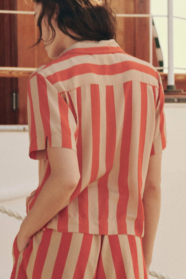 The Bowling Shirt in Sunset Stripe