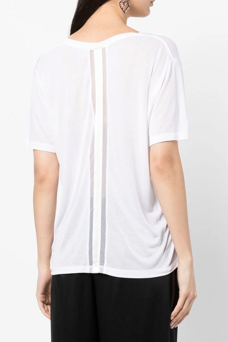 Intime Deep V-Neck Tee in White