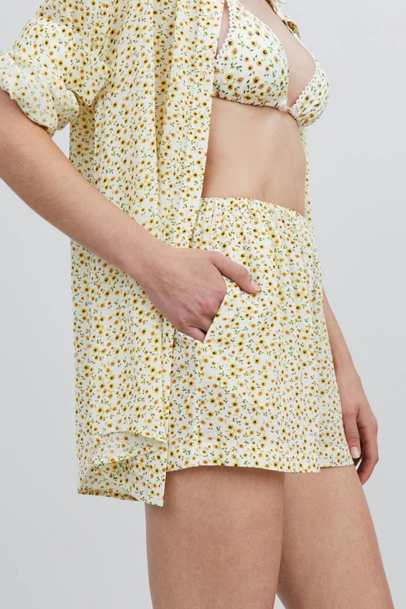 The Loretto Short in Sunflower Print