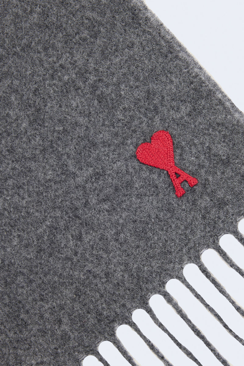 Red Adc Scarf in Dark Grey