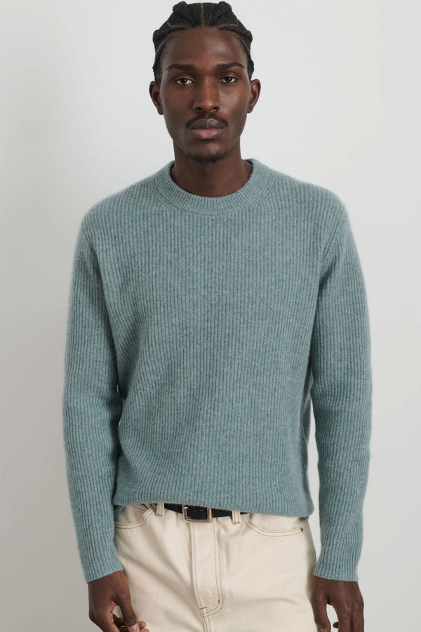 Jordan Cashmere Sweater in Heather Lagoon