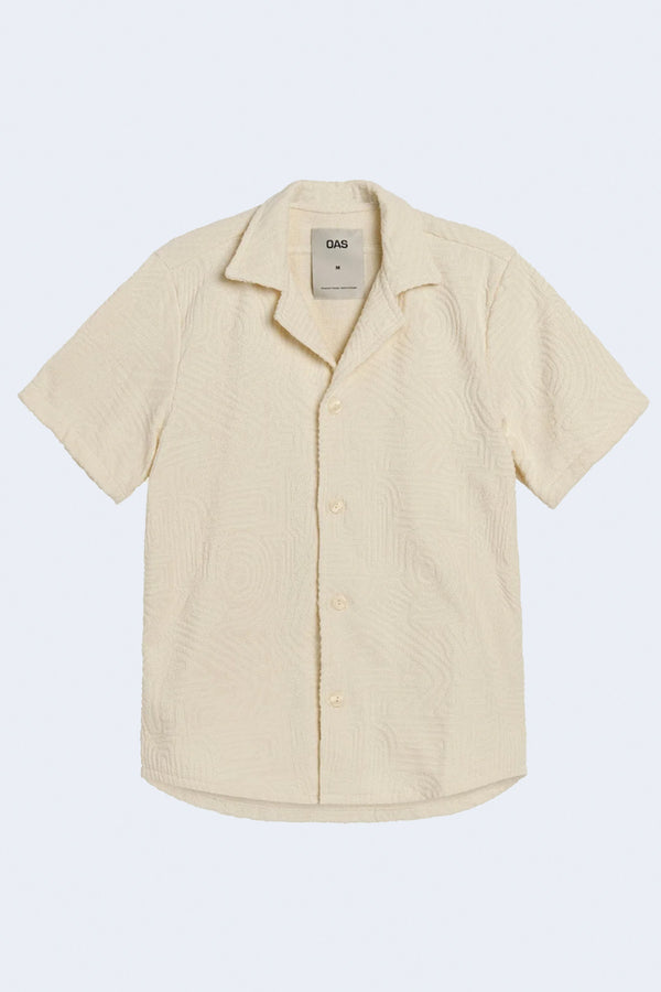 Cuba Terry Shirt in Cream Golconda