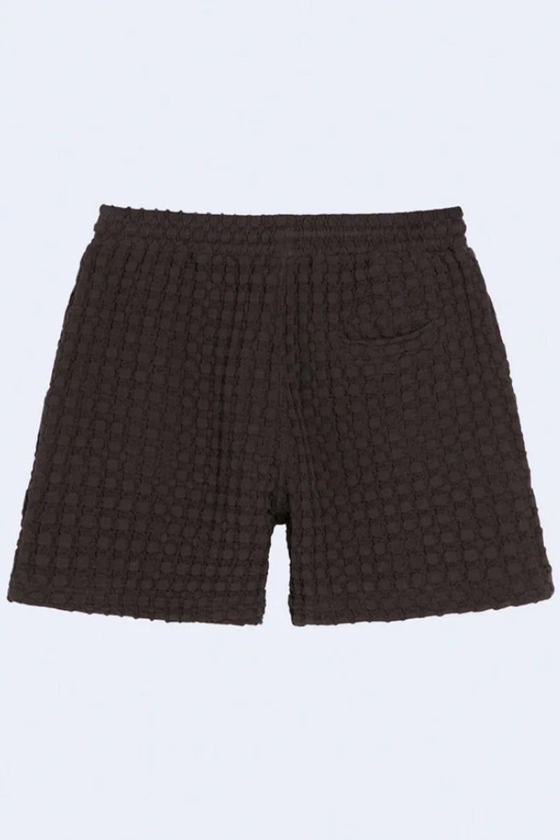 Porto Waffle Short in Nearly Black