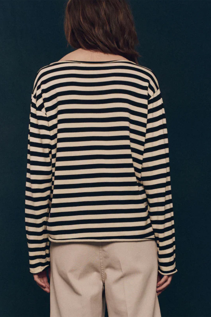 The Sailor Sweater in Black Stripe