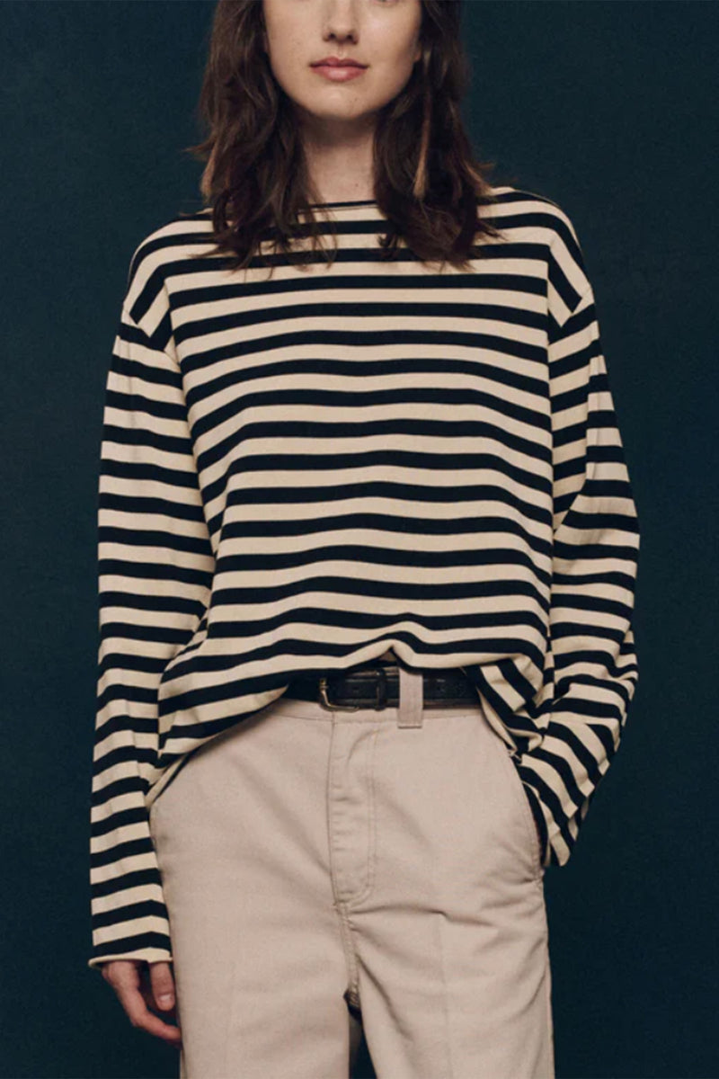 The Sailor Sweater in Black Stripe