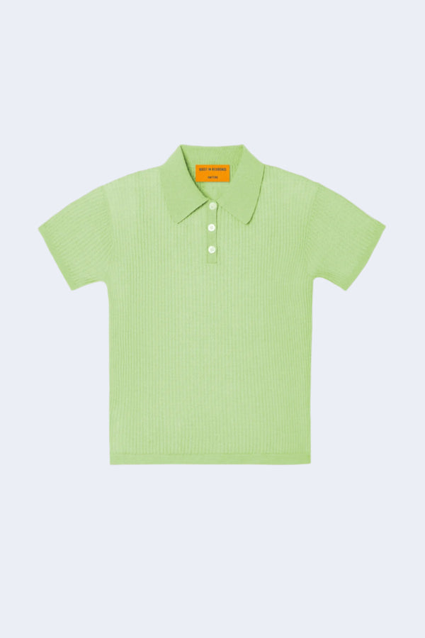 Shrunken Cashmere Polo in Mint