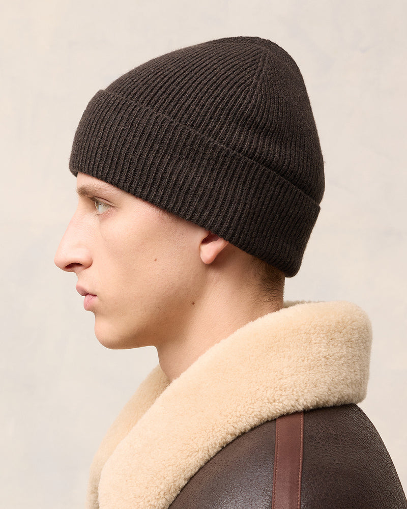 Tonal Adc Beanie in Dark Coffee