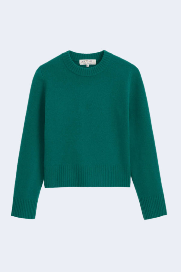 Women's Michelle Cashmere Sweater in Kelly Green