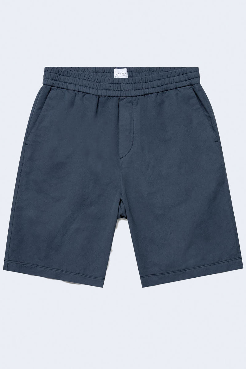 Drawstring Short in Shale Blue