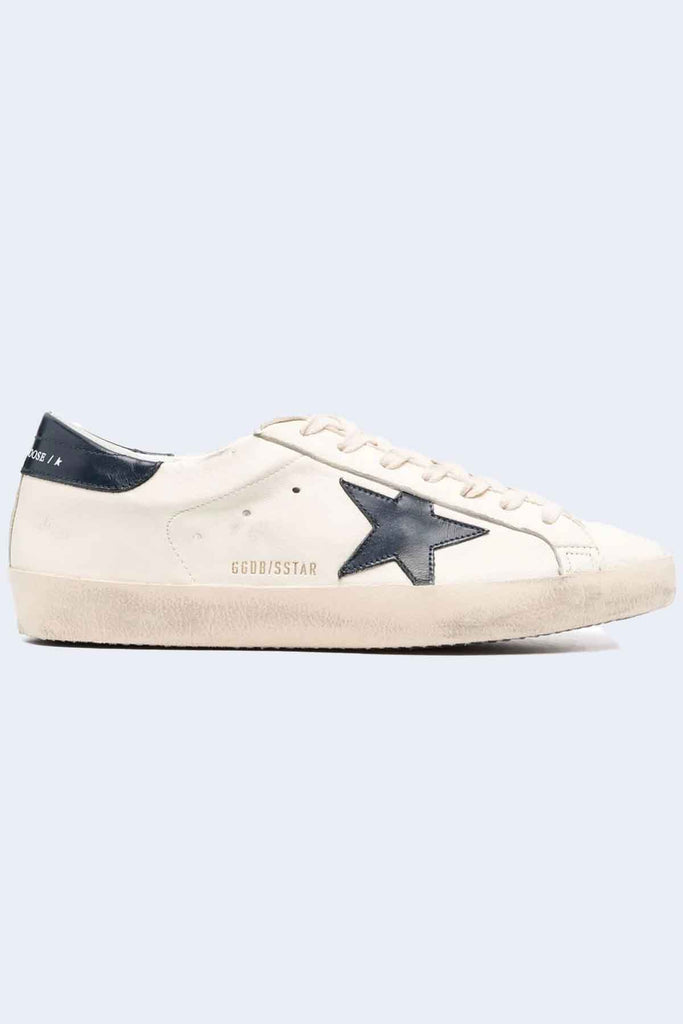 Men's Super-Star Nappa Upper Shiny Leather Star and Heel Sneaker
