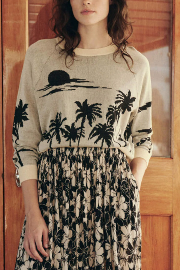 The Palm Pullover in Black