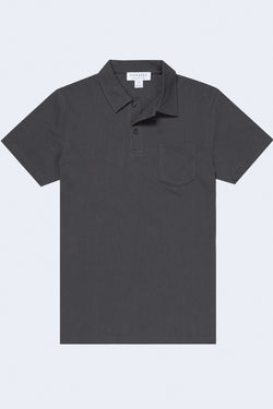 Riviera Short Sleeve Polo Shirt in Charcoal