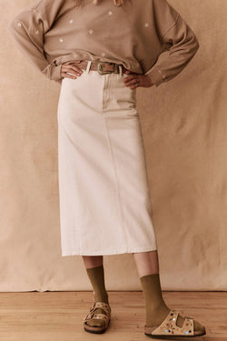 The Column Skirt in Natural