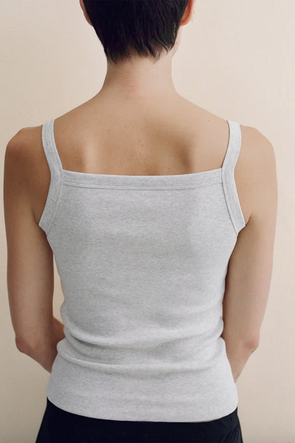 May Square Neck Cami in Heather Grey