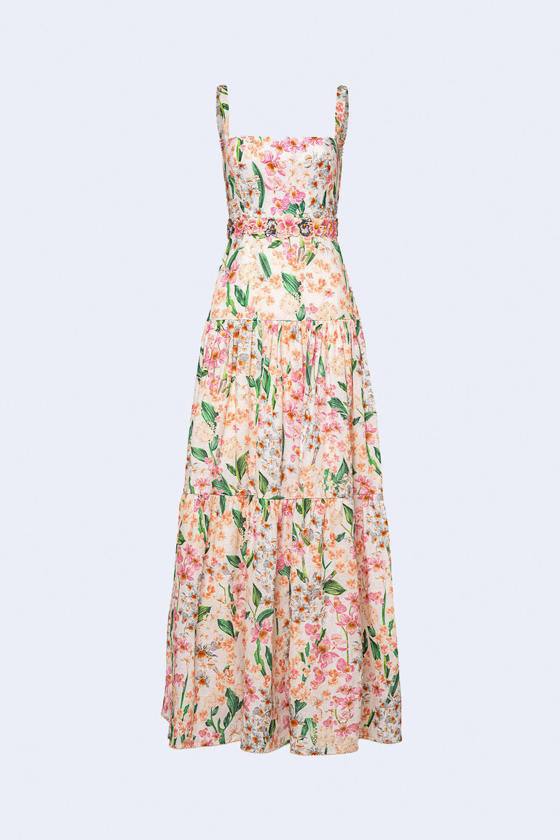 Lima Jardinera Dress in Multicolor