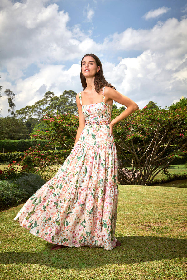 Lima Jardinera Dress in Multicolor