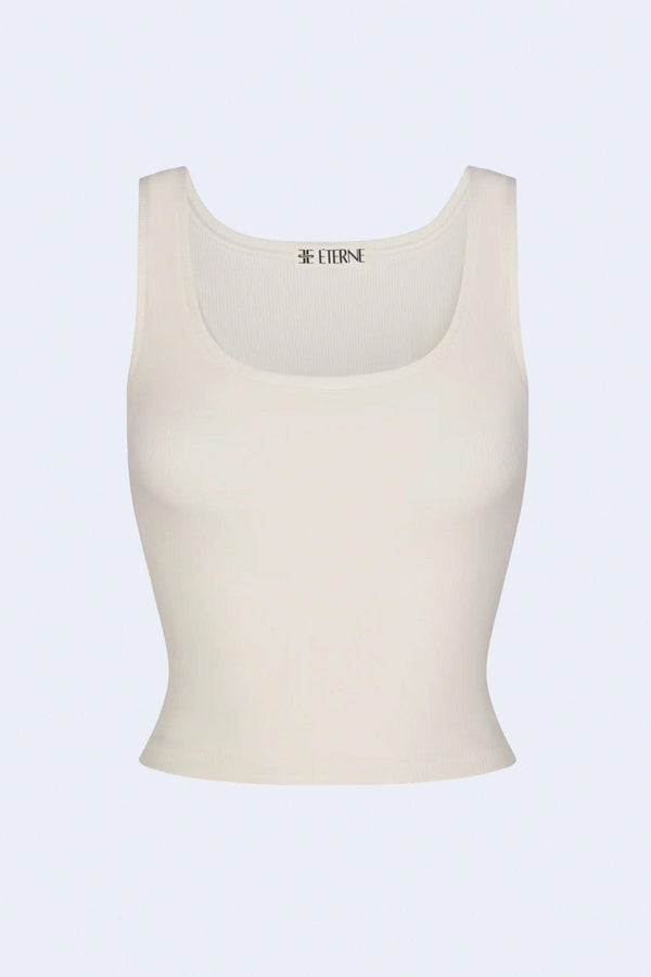 Square Neck Tank in Cream