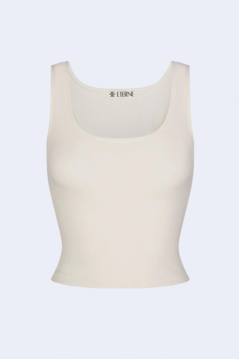 Square Neck Tank in Cream