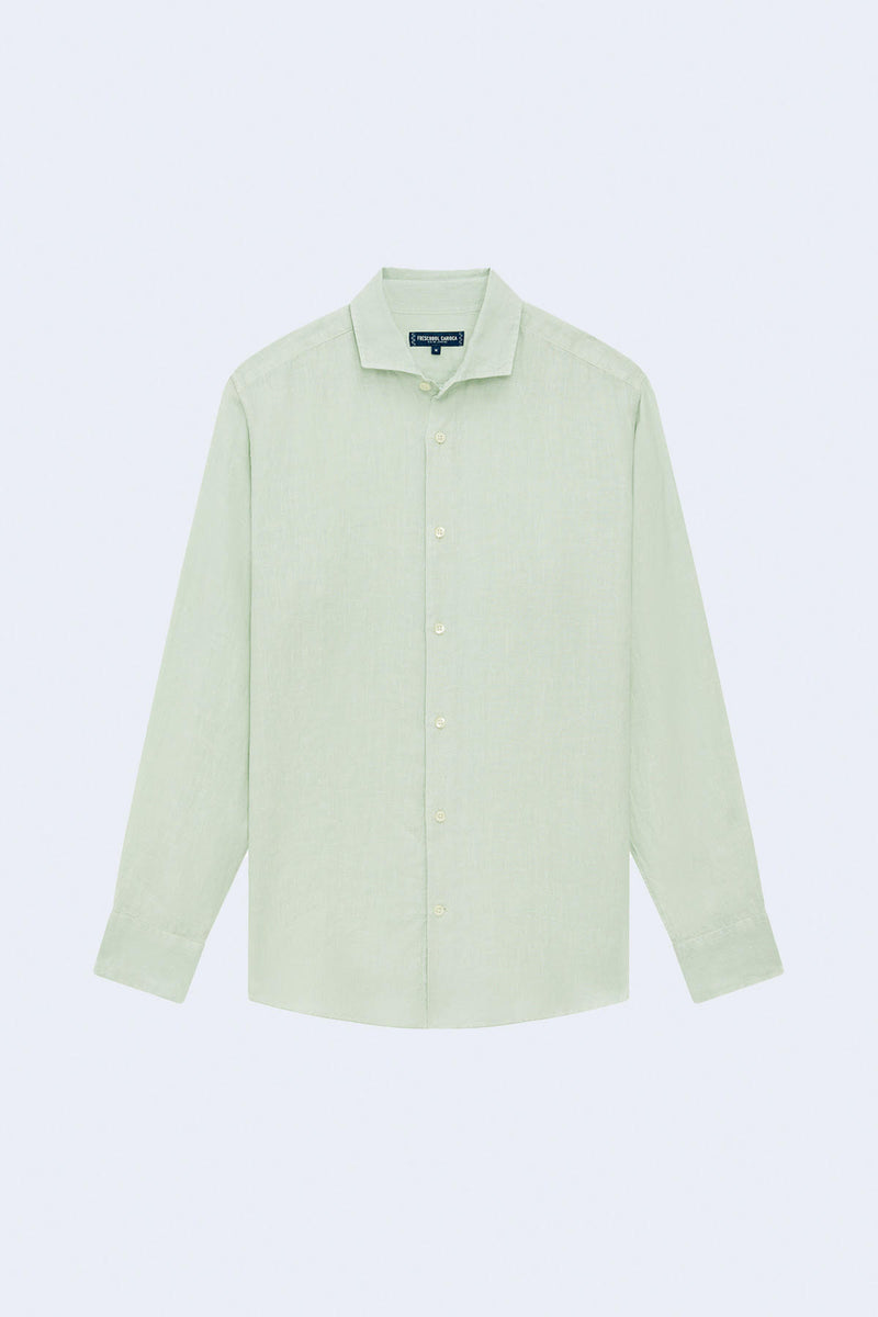 Antonio Linen Shirt Long Sleeve in Mineral