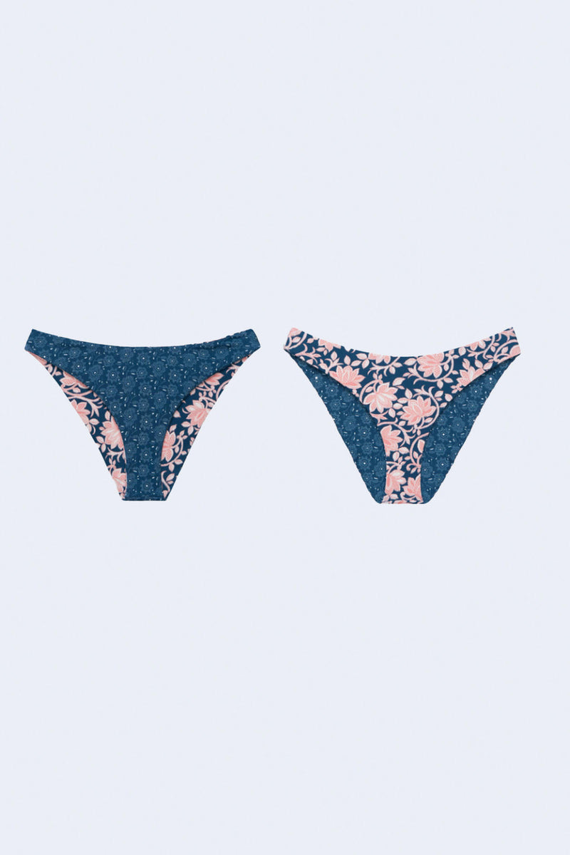 The Reversible Cheeky Brief in Bay Oasis Floral & Bay Bandana Daisy