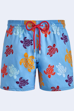 Turtle Multicolor Swim Short in Fleur De Lin